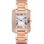 1:1 Cartier Tank Anglaise 30mm White Dial Diamonds Rose Gold Case Rose Gold Bracelet