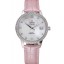 1:1 Omega DeVille Prestige Co-Axial Diamond Silver Case Mother-Of-Pearl Dial Pink Leather Strap