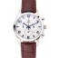 2016 Omega Chronograph White Dial Blue Numerals Stainless Steel Case Brown Leather Strap