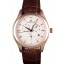 AAA Jaeger Lecoultre Master Gold Bezel Brown Leather Band 621611