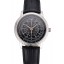 AAA Swiss Patek Philippe Multi-Scale Chronograph Black Dial Stainless Steel Case Black Leather Strap