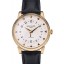 AAAAA Fake Patek Philippe Swiss Calatrava Ribbed Bezel White Dial Black Leather Strap 7639