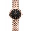 AAAAA Replica Omega De Ville Prestige Black Dial With Diamonds Rose Gold Case And Bracelet