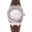 Audemars Piguet Royal Oak Fondation White Dial Stainless Steel Case Brown Leather Strap