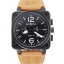 Bell and Ross BR 03-94 Black Dial Black Case Beige Leather Strap