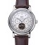 Best Patek Philippe Geneve Grand Complications White Dial Tourbillon Stainless Steel Bezel Brown Band 622154