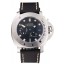 Best Quality Panerai Luminor Submersible Black Dial Stainless Steel Case Black Leather Strap