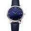 Best Quality Patek Philippe Calatrava Date Blue Dial Stainless Steel Case Blue Leather Strap