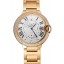 Best Swiss Cartier Ballon Bleu Two Timezone White Dial Diamond Case Gold Bracelet 1453872