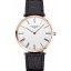 Best Swiss Longines Grande Classique White Dial Roman Numerals Rose Gold Case Black Leather Strap