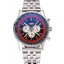 Breitling Certifie Polished Silver Stainless Steel Strap Black Dial Chronograph 80173