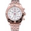 Breitling Chronomat 44 White Dial Rose Gold Bracelet 622518