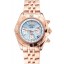 Breitling Chronomat Quartz Light Blue Dial Rose Gold Case And Bracelet