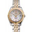 Breitling Colt Lady Pearl Dial Diamond Hour Marks Gold Bezel Stainless Steel Case Two Tone Bracelet