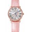 Cartier Ronde Louis Gold Diamond Case White Dial Pink Leather Bracelet 1454007