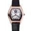 Cartier Tortue Perpetual Calendar White Dial Gold Case Black Leather Strap