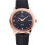 Cheap Omega De Ville Prestige Co-Axial Black Dial Rose Gold Case Black Leather Strap Roman Numeral