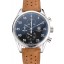 Cheap Tag Heuer Carrera SpaceX Silver Bezel with Black Dial and Light Brown Leather Strap tag265 621536