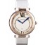 Copy Cartier Ballon Bleu White Leather Strap 621449