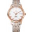 Copy High Quality Omega De Ville White Dial Rose Gold Case Two Tone Bracelet 1453781