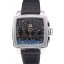 Copy Tag Heuer Monaco Mikrograph Black Leather Strap Black Dial 7923