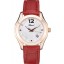 Designer Imitation Chopard Red Leather Bracelet Watch 80276