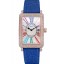 Designer Imitation Franck Muller Long Island Classic White Dial Diamonds Case Blue Leather Band 622376