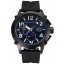 Designer Knockoff Porsche Design Indicator Black Dial Black PVD Case Black Rubber Strap