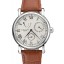 Designer Patek Philippe Geneve Complications White Dial Stainless Steel Brown Leather Band 622142