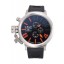Fake Best Quality U-Boat 1001 Orange On Black Dial Stainless Steel Case Rubber Bracelet 622716