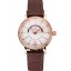 Fake Fashion IWC Portofino Day And Night Silver Dial Rose Gold Case Brown Leather Strap