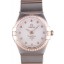 Fake Omega Constellation Rose Gold Diamond Bezel Two Tone Band 621487