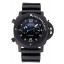 Fake Panerai Luminor Submersible Flyback GMT Black Dial Black Ionized Case Black Rubber Strap