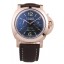 Fashion Panerai Luminor Rose Gold Case Black Dial Dark Brown Leather Strap