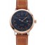 Hamilton Navy Pioneer Black Dial Rose Gold Case Brown Leather Strap