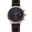 Hamilton Navy Pioneer Chrono Black Dial Rose Gold Case Black Leather Strap