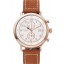Hamilton Navy Pioneer Chrono White Dial Rose Gold Case Brown Leather Strap