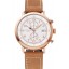 Hamilton Navy Pioneer Chrono White Dial Rose Gold Case Light Brown Leather Strap