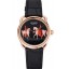 Hermes Classic Croco Leather Strap Black Dial 801398