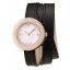 Hermes Classic MOP Dial Black Elongated Leather Strap
