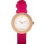 Hermes Classic MOP Dial Magenta Leather Bracelet 801388