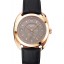 Hermes Dressage Light Brown Dial Rose Gold Case Black Leather Strap