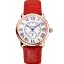 High Quality Cartier Ronde Louis Cartier White Dial Gold Case Red Leather Strap