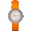 High Quality Hermes Classic MOP Dial Orange Leather Bracelet 801390