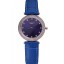 High Quality Longines La Grande Classique Blue Round Dial Diamond Case Diamond Numerals Blue Leather Band 622386