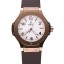 Hublot Big Bang King Rose Gold Bezel White Dial Brown Rubber Strap