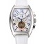 Imitation 1:1 Franck Muller Casablanca White Croco Leather Strap White Dial 80281