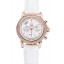 Imitation 1:1 Omega Speedmaster Chronograph White Dial Gold Diamond Case White Leather Bracelet 622455