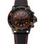 Imitation Blancpain Fifty Fathoms Speed Command Carbon Fiber Dial With Orange Markings Black PVD Case Black Leather Strap 1453776