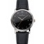 Imitation Blancpain Villeret Ultra Slim Black Dial Stainless Steel Case Black Leather Strap